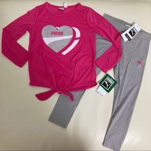 Puma cute sparkly heart leggings set 2090